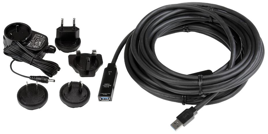 Startech USB 3.0 A Male naar Female Actieve Verlengkabel, 10 meter, Zwart