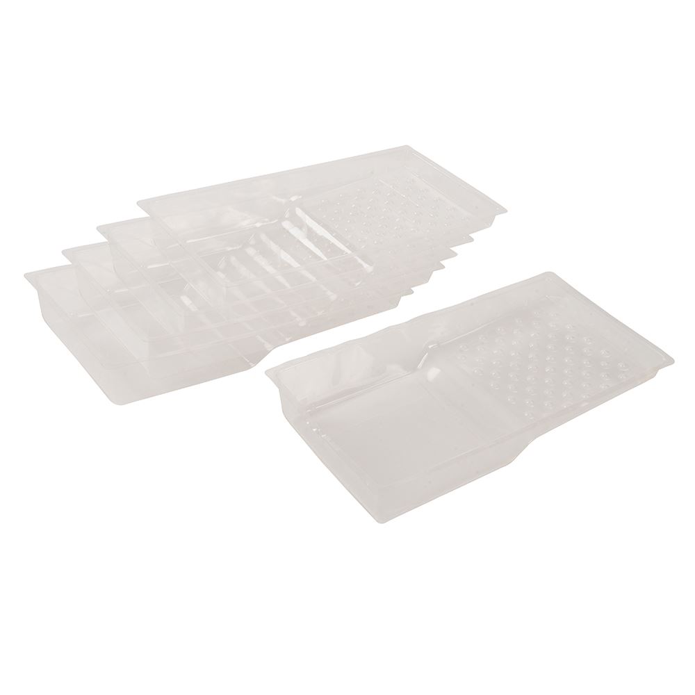 Silverline Disposable Roller Tray Liner, 100mm, 5-Pack
