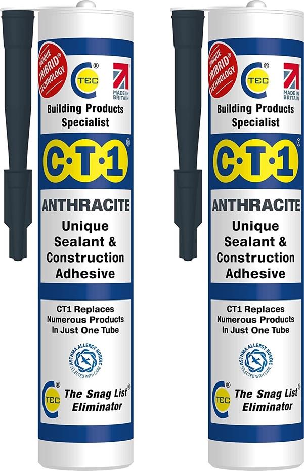CT1 Anthracite Bouwkit & Lijm met TRIBRID Technologie - 2-Pack