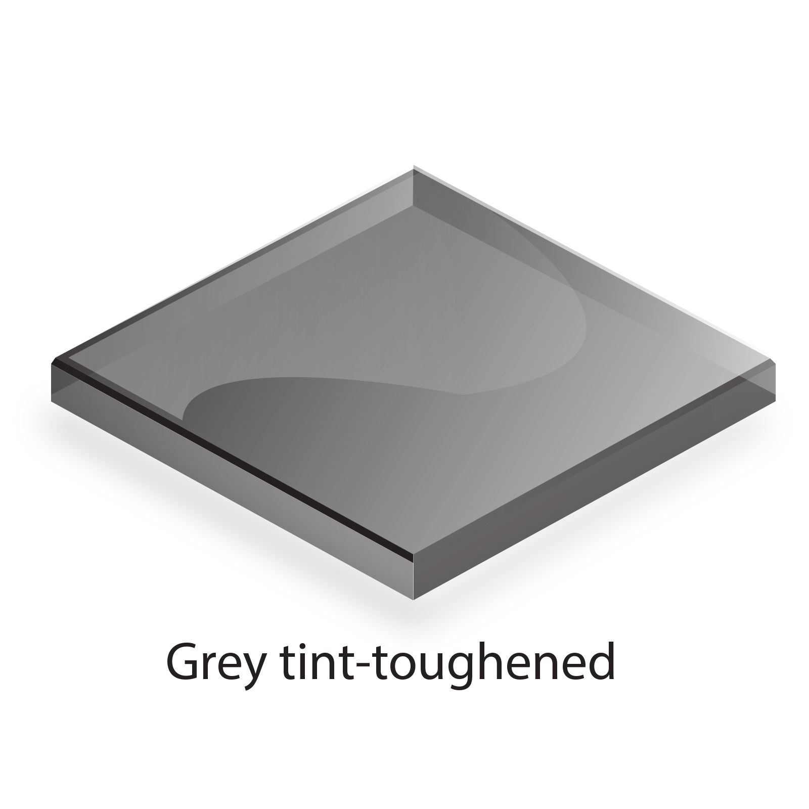 Bespoke 4mm Grey Toughened Glass, Cut to Size