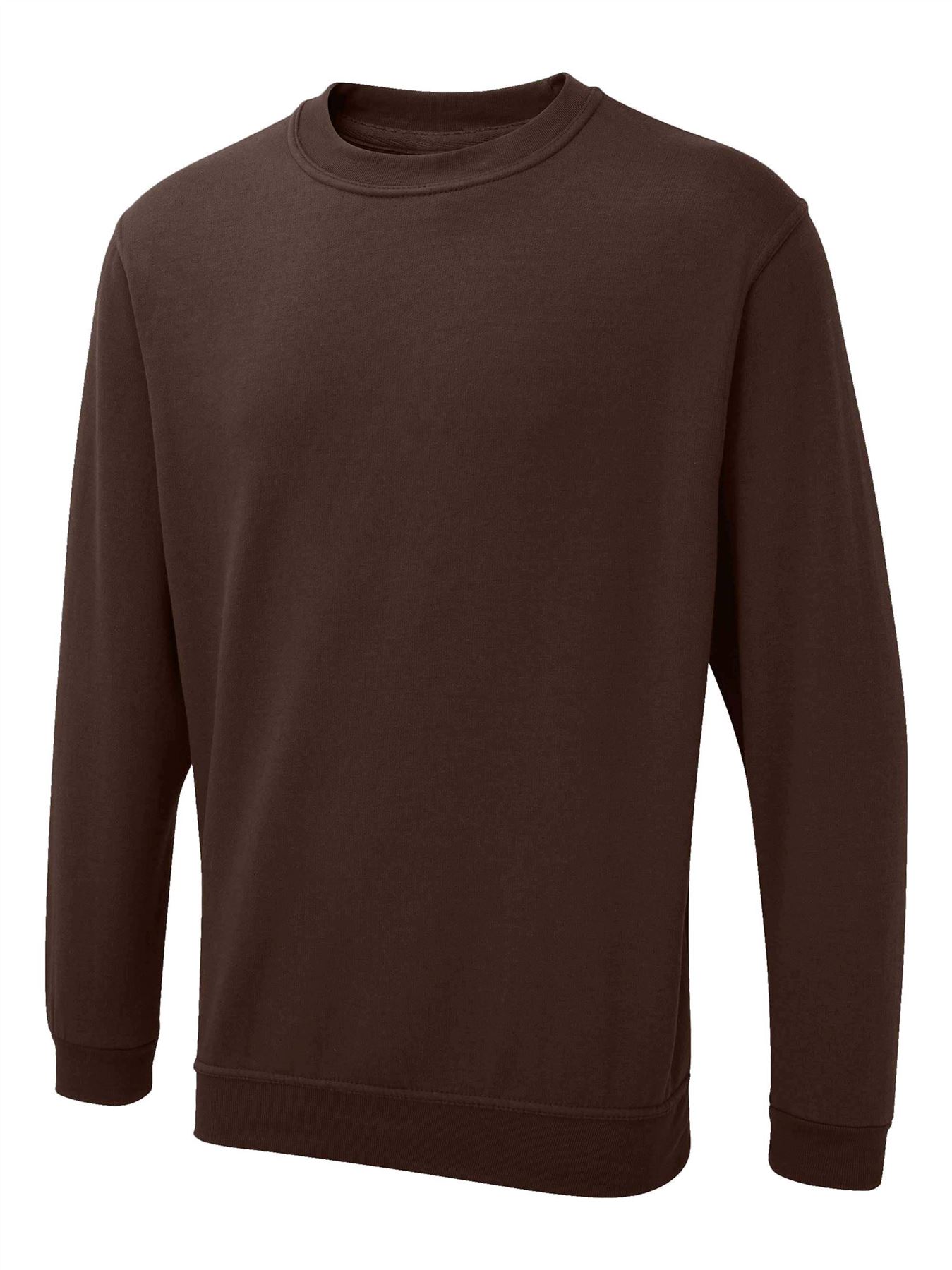 Uneek UX Sweatshirt - 50% Polyester 50% Cotton - Brown - Size L