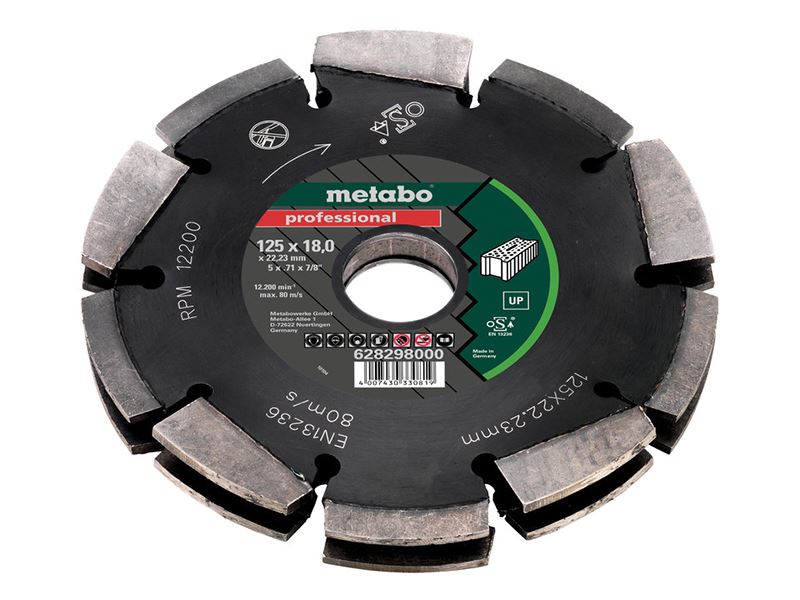 Metabo להב חיתוך קיר UP 2-Row, 125 x 18 x 22.23 מ״מ