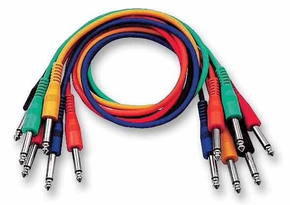 RARAION 6.35mm Mono Jack-naar-Jack Kabels, 60cm, 6-Pack