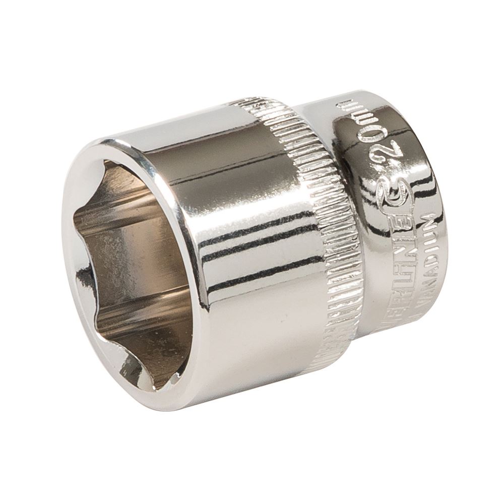 Silverline 3/8″ Drive 6-Point Metric Socket, 20mm
