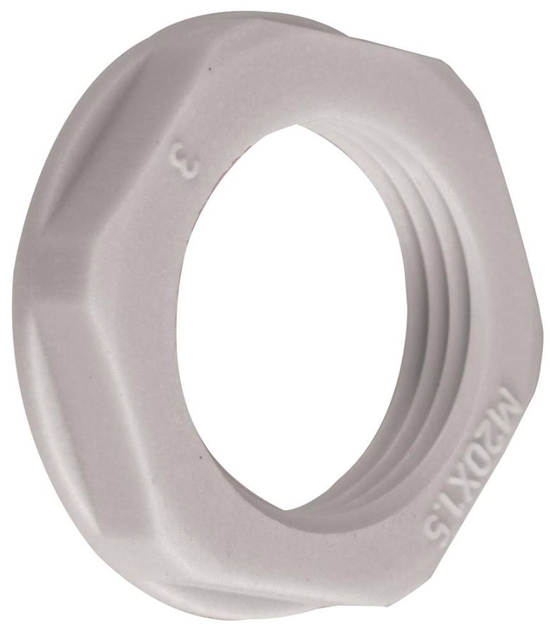 CONCORDIA TECHNOLOGIES - M20 Nylon-Sicherungsmutter, weiß, 10er Pack