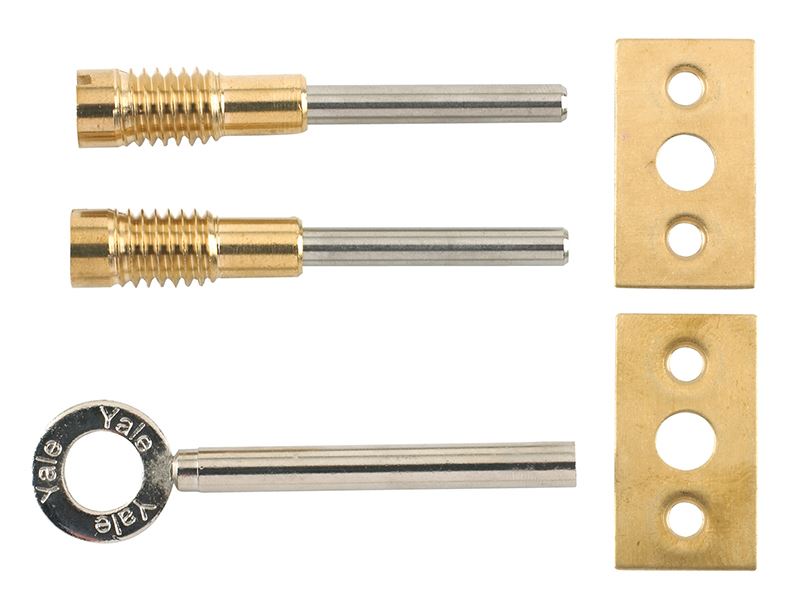 Yale 8013 Dual Screw Window Lock, Brass Finish (Pack of 2)
