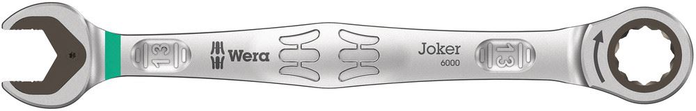Wera 6000 Joker Ratcheting Combination Wrench, 13mm x 177mm