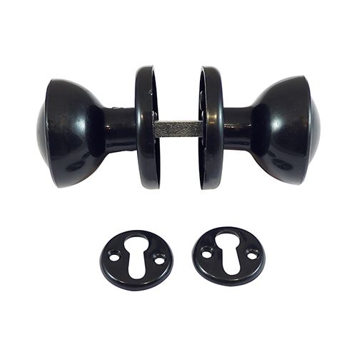 Timco Kunststoff-Knopfset für Raster- und Einbauschloss, Schwarz (50mm, 1 Stück