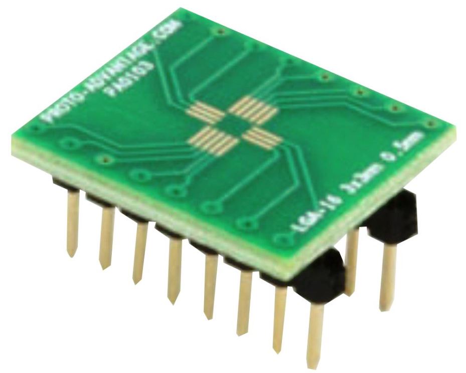 PROTO ADVANTAGE Adaptador LGA16 para DIP16, Passo 0,5mm