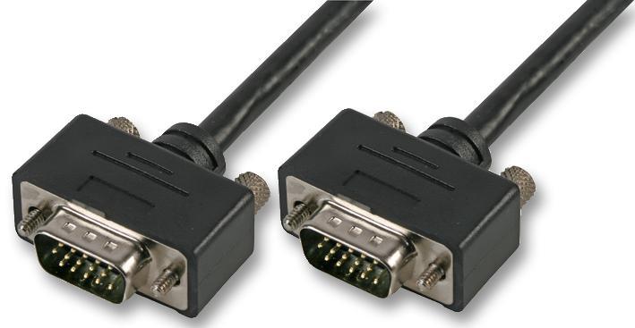 RARAION Laagprofiel 15-Pins VGA Mannelijk naar Mannelijk Kabel, 1m, Zwart