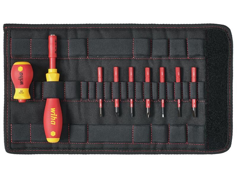 Wiha SoftFinish® SlimVario Screwdriver Set, 10-Piece, 1000V Insulated