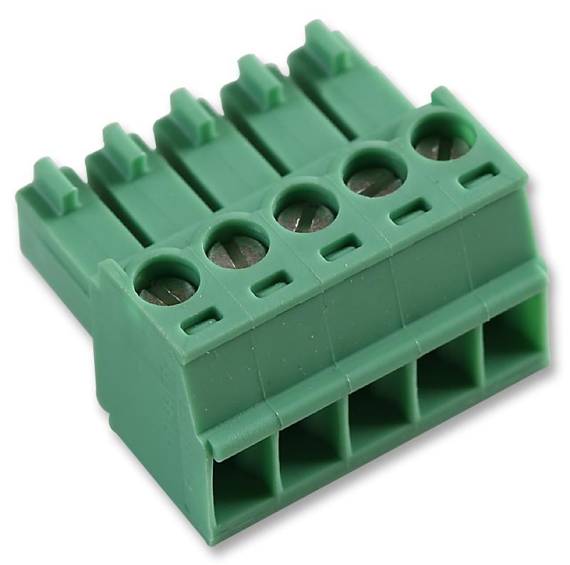 Phoenix Contact 3.5mm 5-Way Plug, Green, Screw Terminal