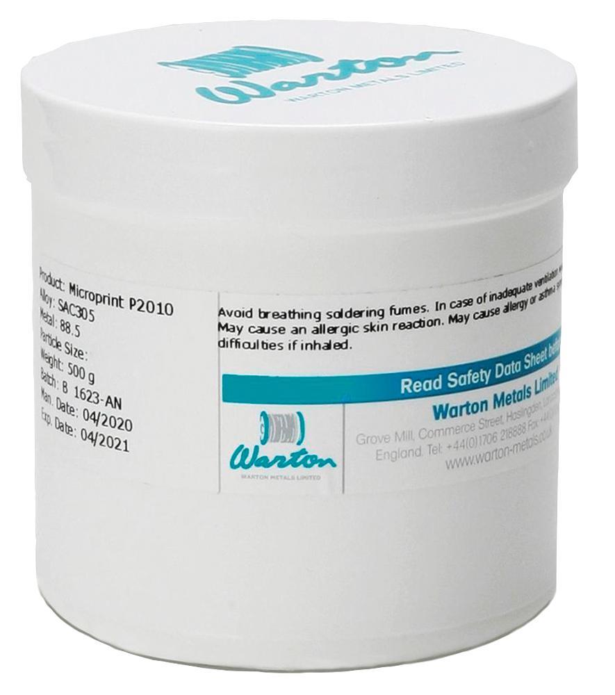 Warton Pasta de Soldar Microprint P2010 Sin Limpieza, 250g