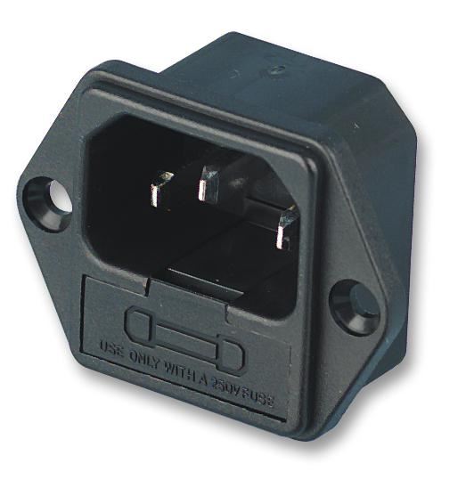 MULTICOMP Conector de Entrada IEC C14 com Fusível, 6.3A, 250V