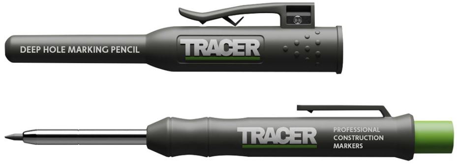 TRACER Deep Hole Construction Pencil Marker with Site Holster