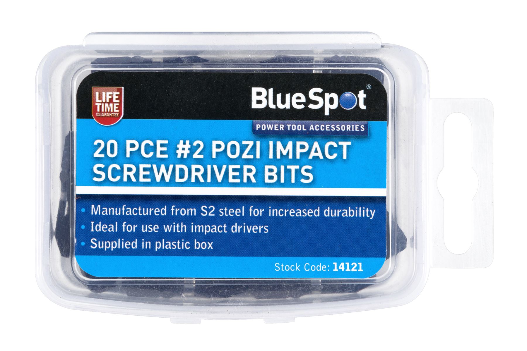 Blue Spot 20-Piece PZ2 Impact Screwdriver Bit Set