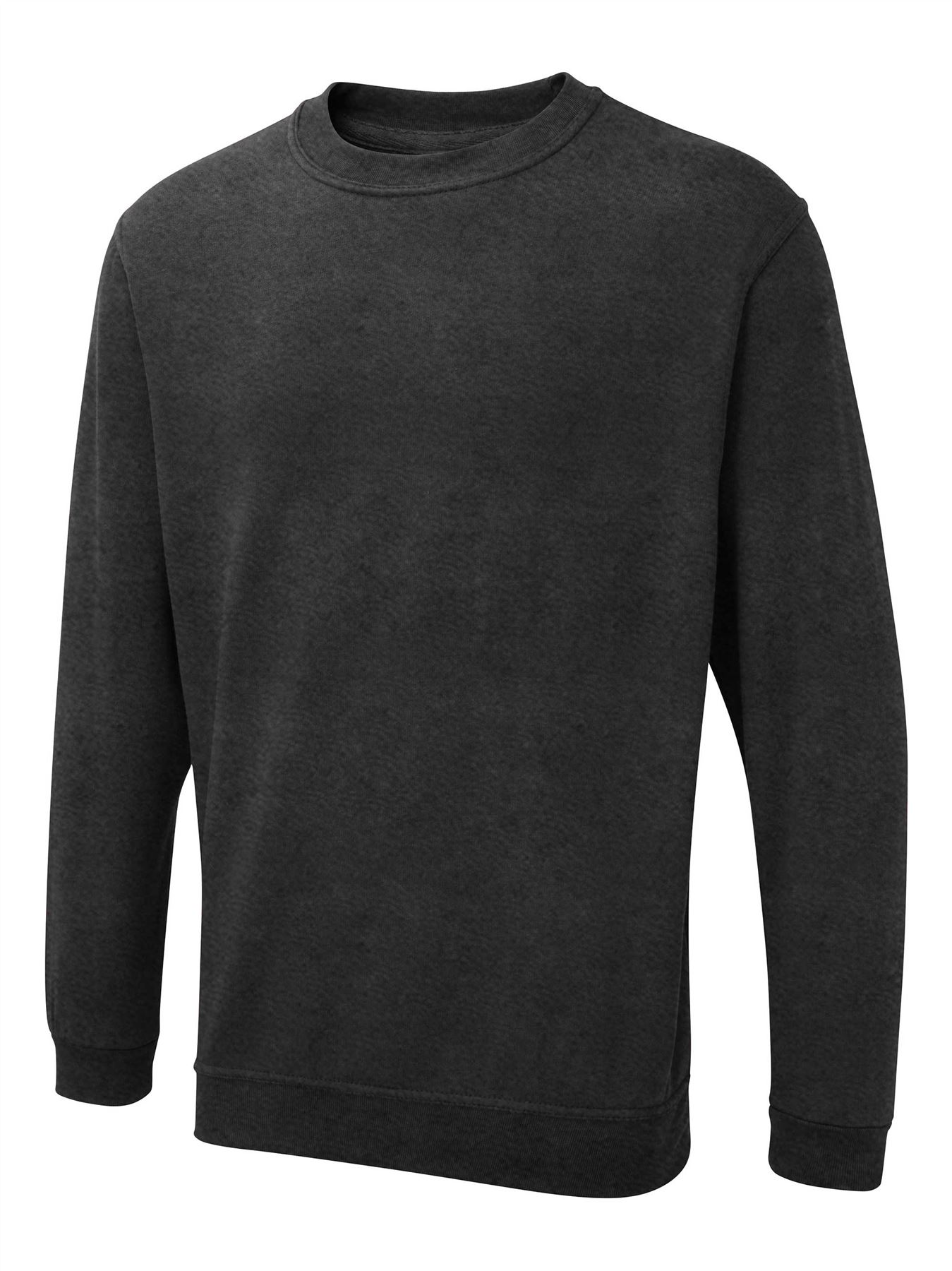 Uneek UX Unisex Sweatshirt - Charcoal, Size XS - 50% Polyester & Cotton