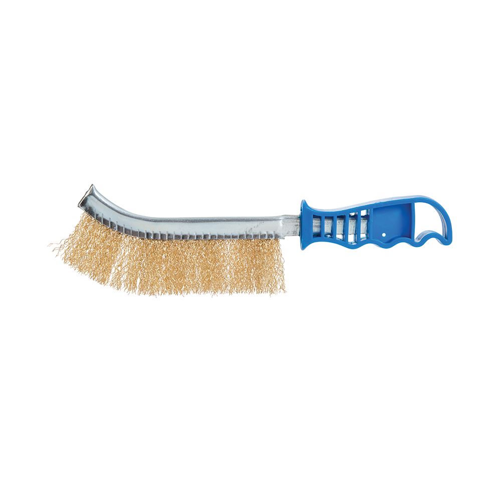 Silverline Brassed Wire Brush with Polyurethane Handle, 240mm