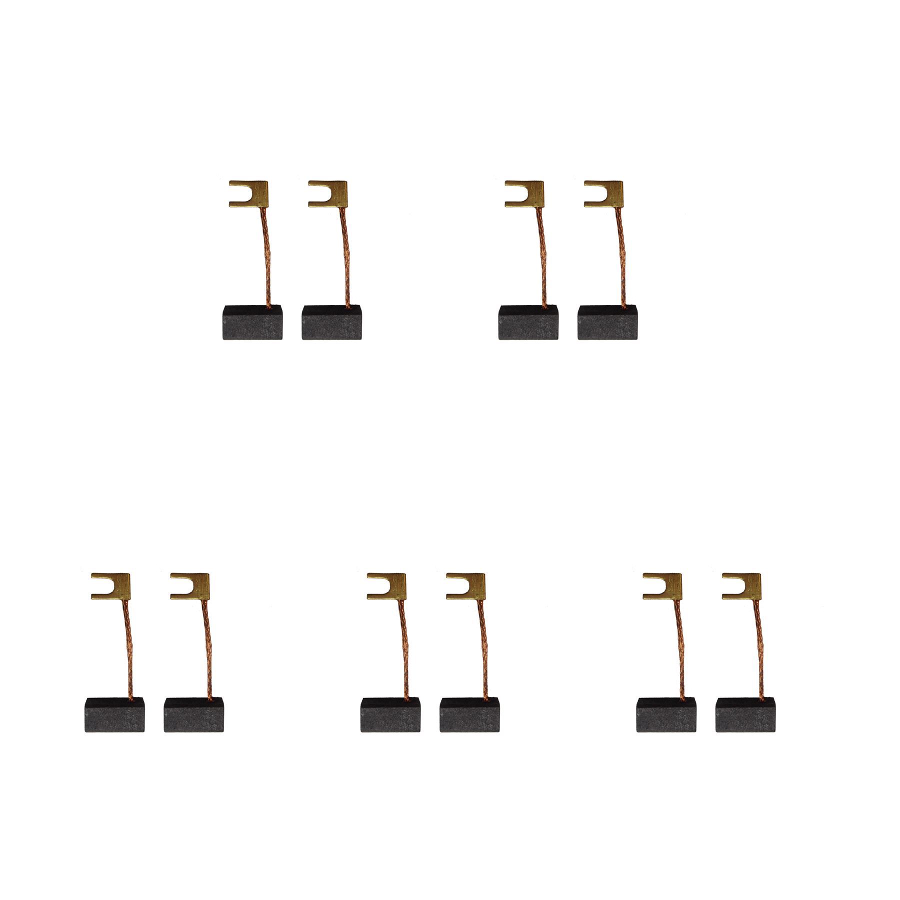5 párů uhlíkových kartáčů pro Rupes BR5 Mini Grinder, 6x7x14mm