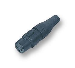 DELTRON XLR Aansluiting, 3-Pins, Kabelmontage, Zilver Goud