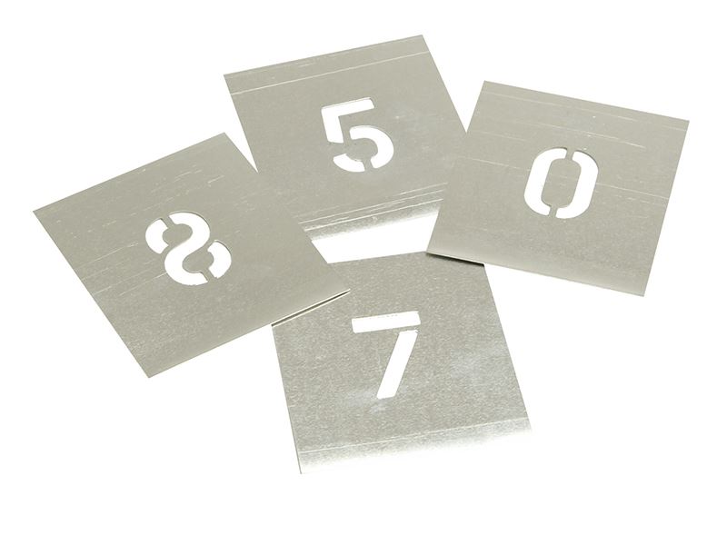 Set of Zinc Stencils for Marking, Figures 1.5in
