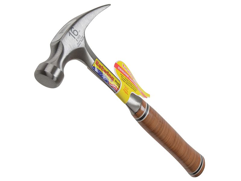 Estwing E16S Casúr Crúca Díreach le Greim Leathair, 450g (16oz)