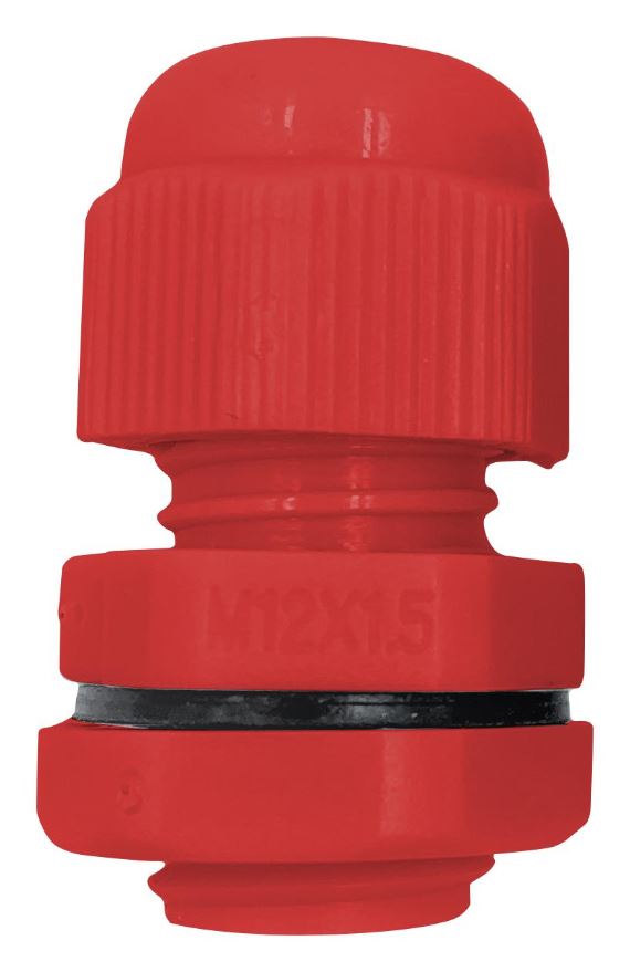 PRO ELEC Nylon Cable Gland, M16, Red, IP68, 4-8mm Range