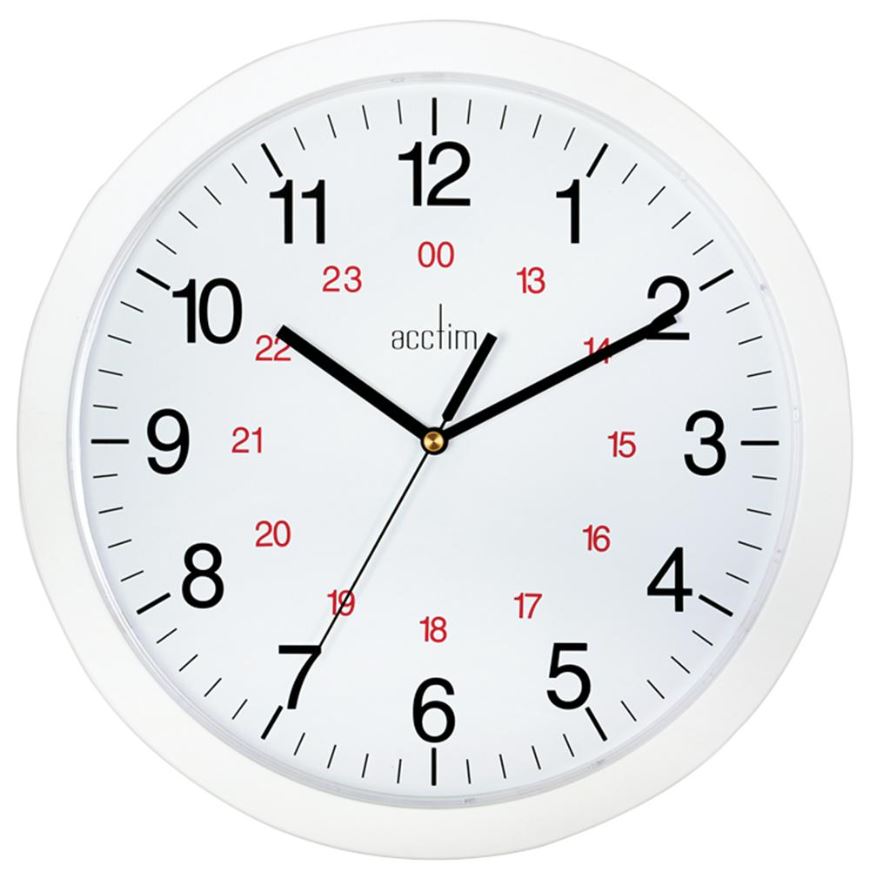 ACCTIM Metro 35.5cm Quartz Wall Clock, White