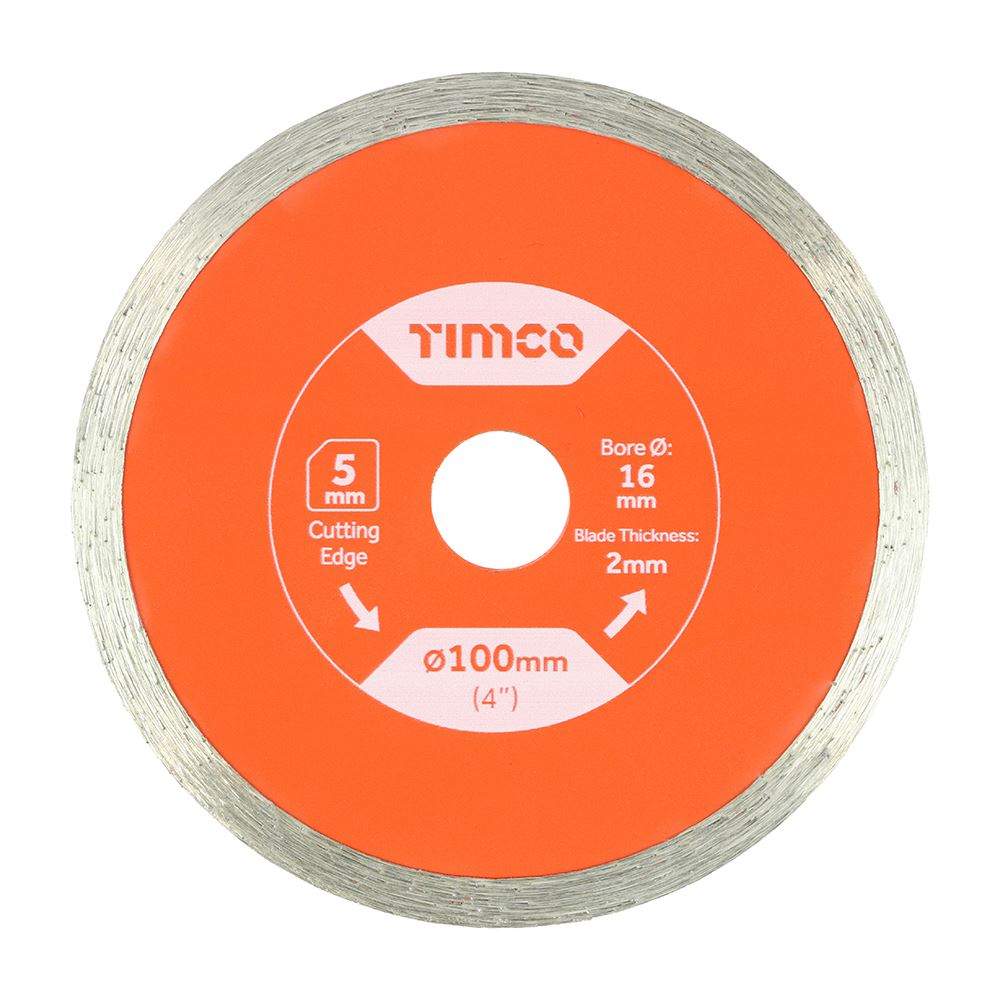 Timco General Purpose Diamond Blade for Tile & Ceramic, 100mm