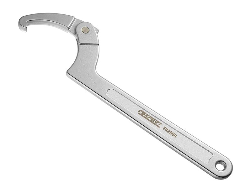 Expert Hinged Hook Wrench, Chrome Vanadium Steel, 308mm