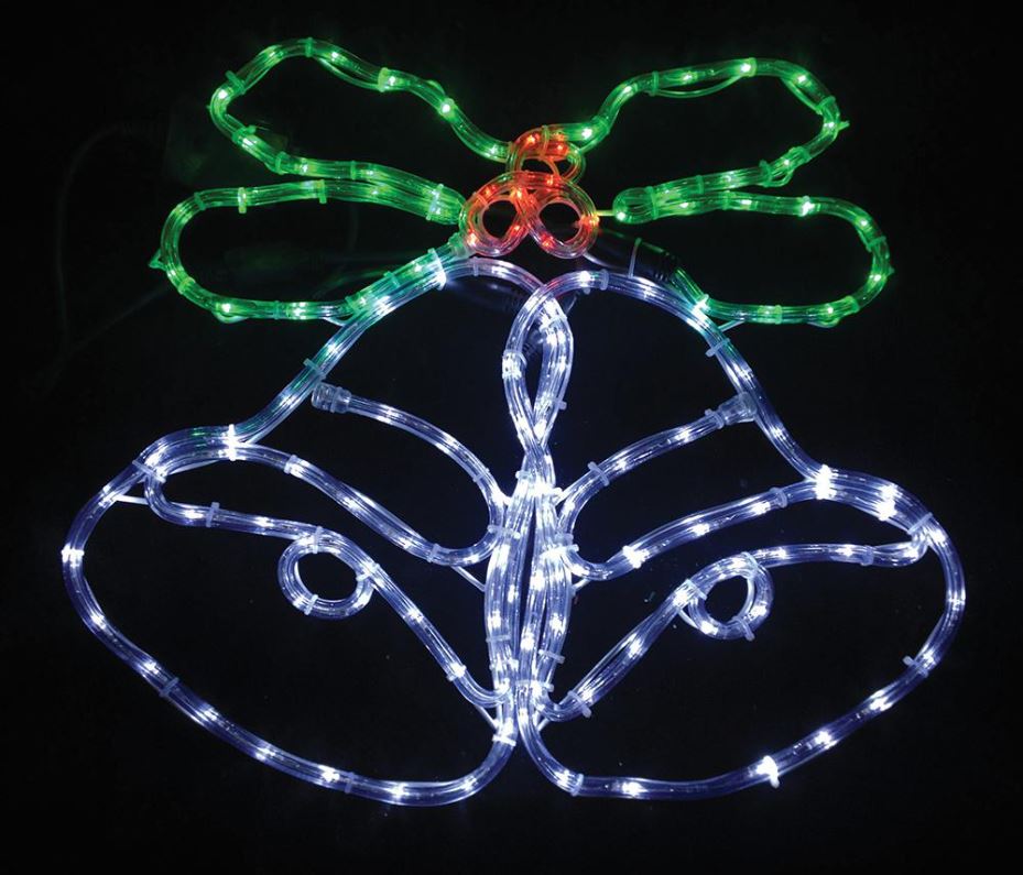 RARAION - 62cm Lichterkette mit Glocken und Stechpalme