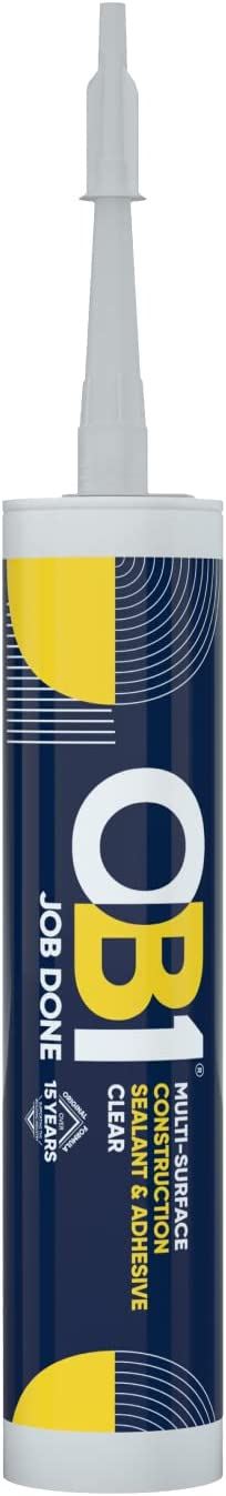 OB1 Multi-Surface Waterproof Construction Sealant & Adhesive, Clear