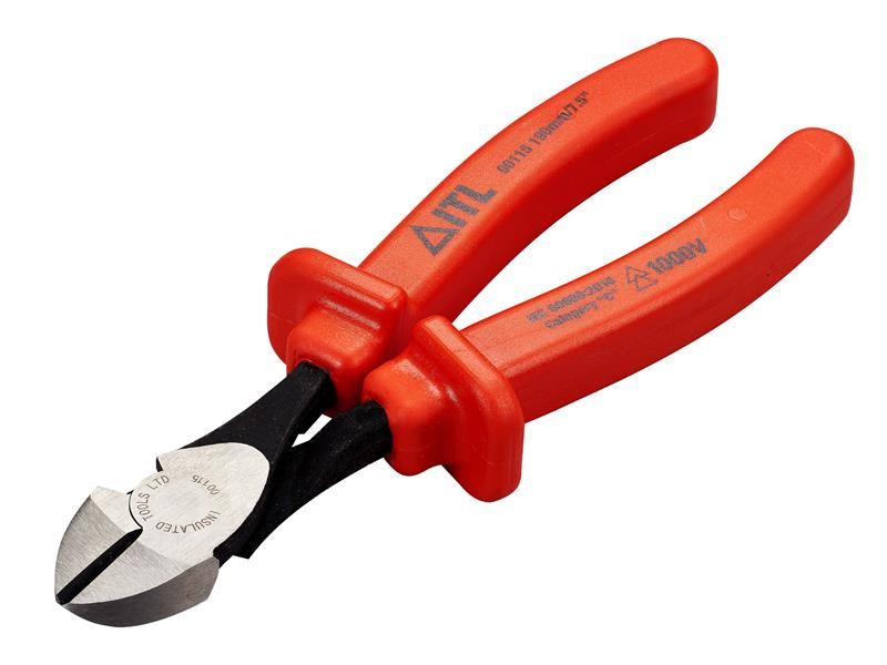 ITL Insulated High Leverage Diagonal Cutters, 190mm, for Piano Wire Cutting