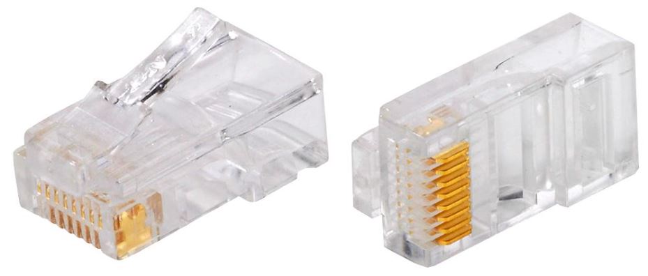 TUK RJ45 Modular Plugs (8P8C), 15 Micron Gold Plated, Pack of 50