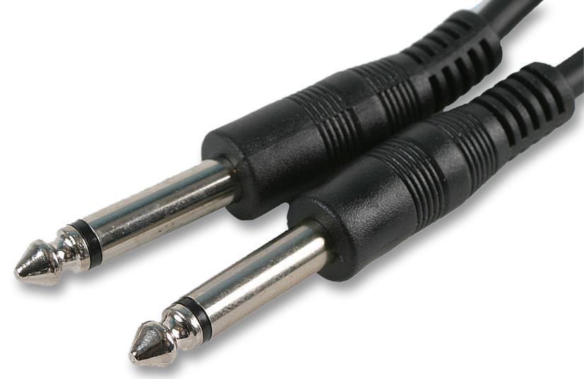 Pro Signal 6.35mm Mono Jack naar Jack Kabel, 20m Zwart