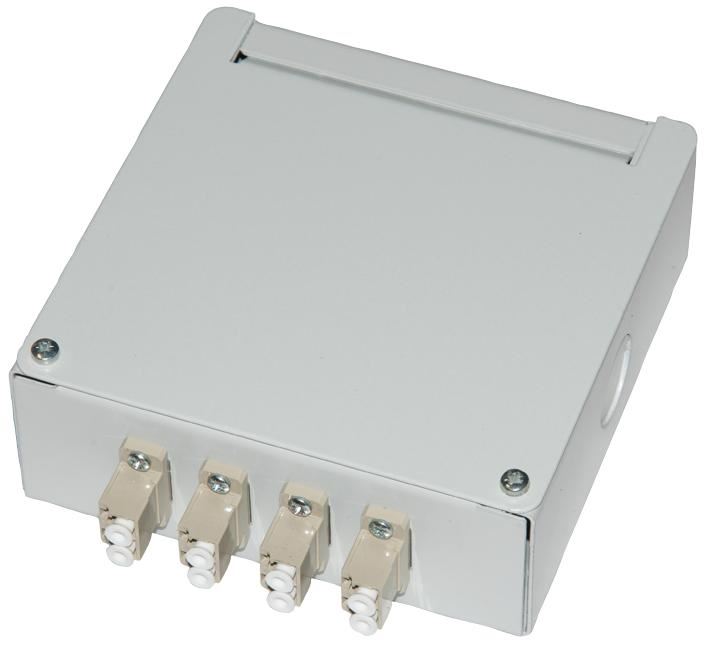 Connectix Cabling Systems 4-Way LC MM Duplex Break Out Box, Steel Enclosure