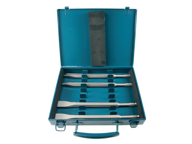 Ensemble de burins SDS-Plus Makita 4 pièces pour béton et démolition