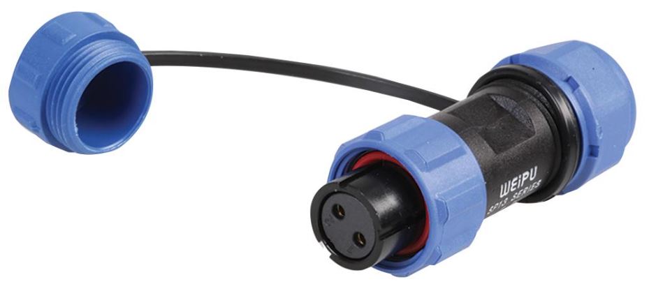 PRO ELEC 2-Pole Circular Threaded Connector Socket, IP68, 5-8mm