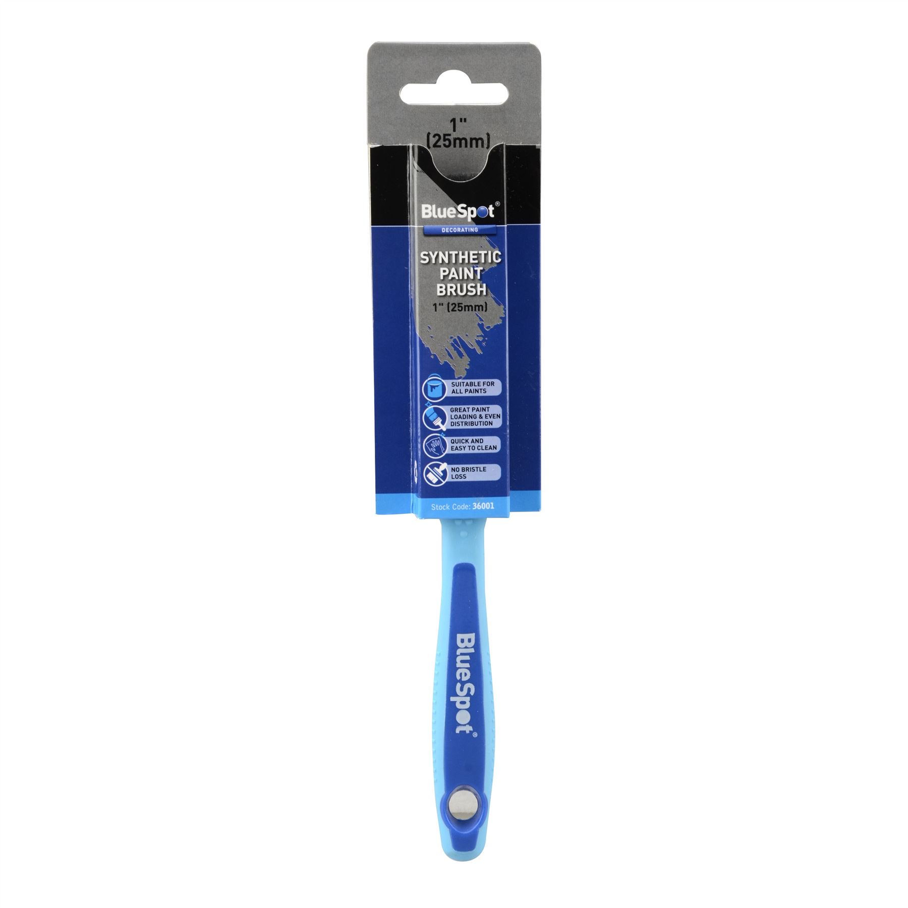 Blue Spot Tools - 1 Zoll (25mm) Synthetik-Pinsel mit weichem Griff