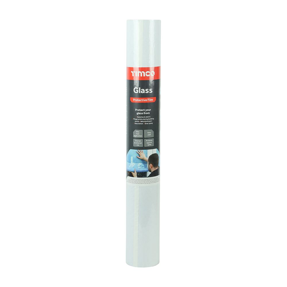 Timco Protective Film for Glass, 50m x 0.6m, Blue