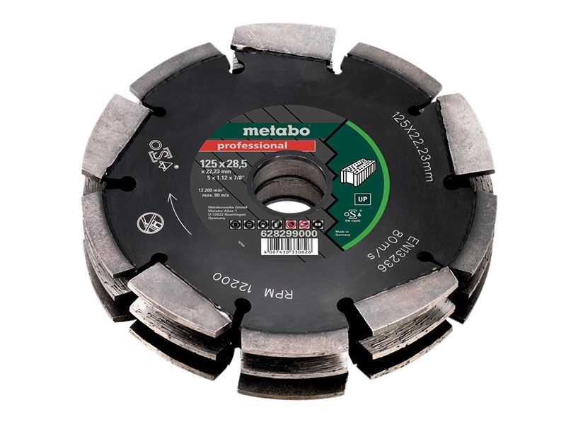 Metabo プロフェッショナル UP 3列ウォールチェーザーブレード 125mm