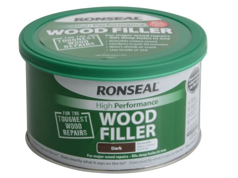 Ronseal Masilla de Madera de Alto Rendimiento, Color Oscuro, 275g