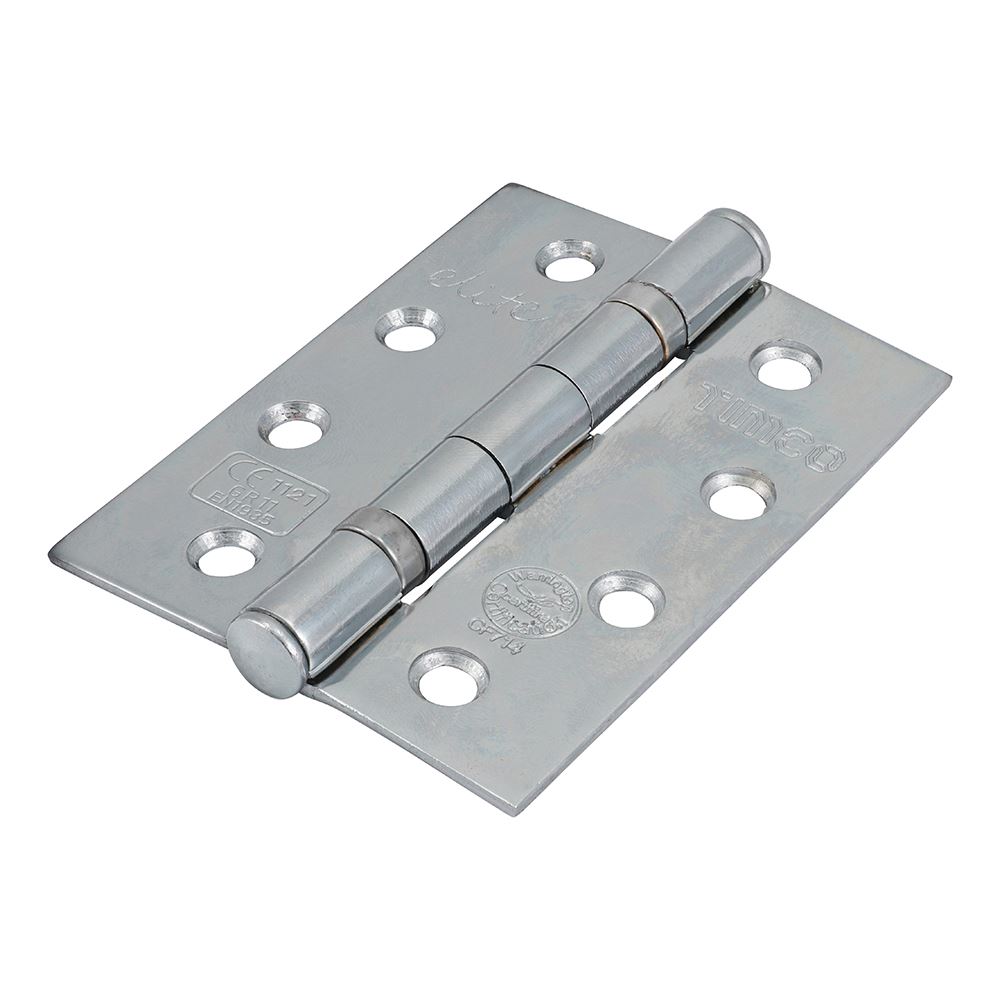 Timco Bisagras para Puertas Cortafuegos Grado 11, Cromo Pulido, 102x76mm
