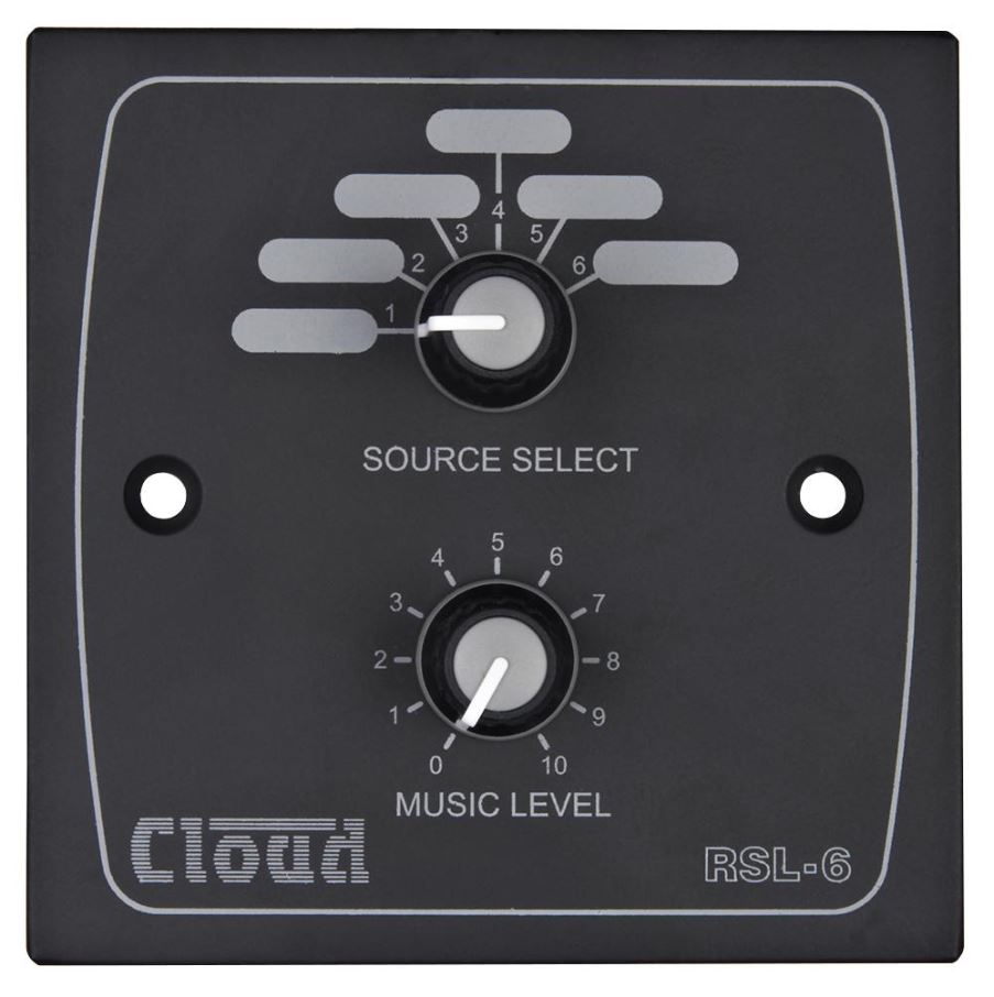 Cloud Remote Music Source & Level Control Panel, Black