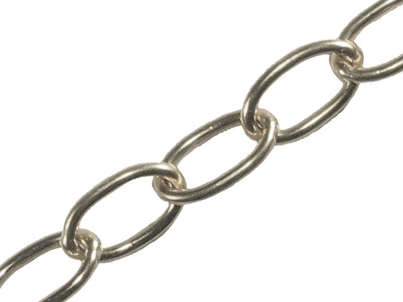 Faithfull 2.3mm x 10m Chrome Oval Chain