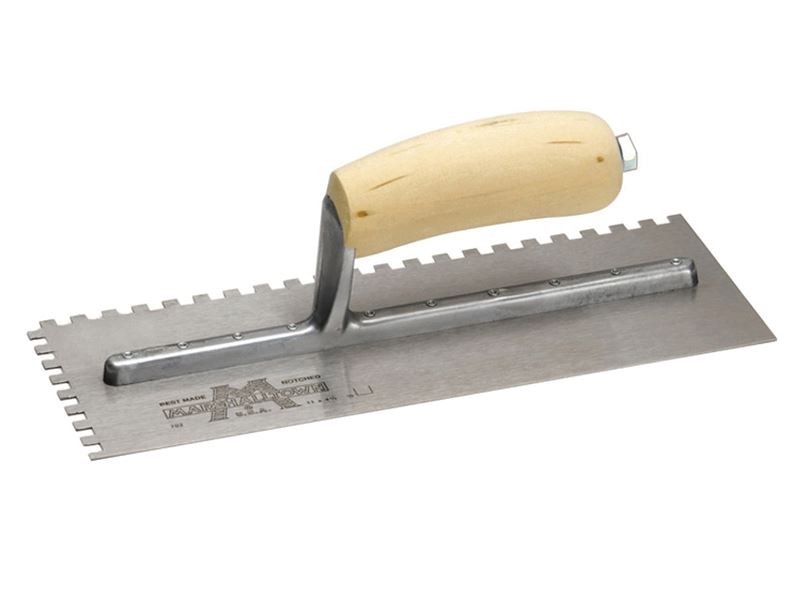 Marshalltown M702S Notched Trowel, 280x115mm, 1/4in Square Notches