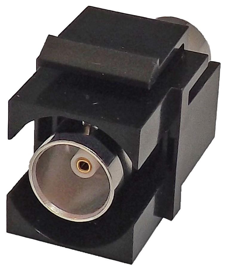 TUK - BNC 75 Ohm Ultra HD 12GHz Keystone-Kupplung, Schwarz