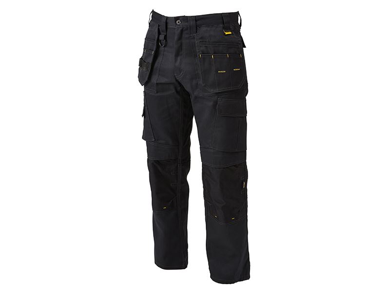 DeWALT Pro Tradesman Black Trousers - Waist 40in, Leg 29in