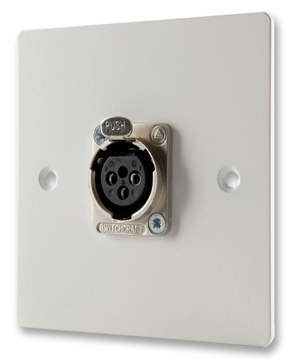 HiLo 1-Gang Inbouw AV Wandplaat met 3-Pin XLR-Aansluiting