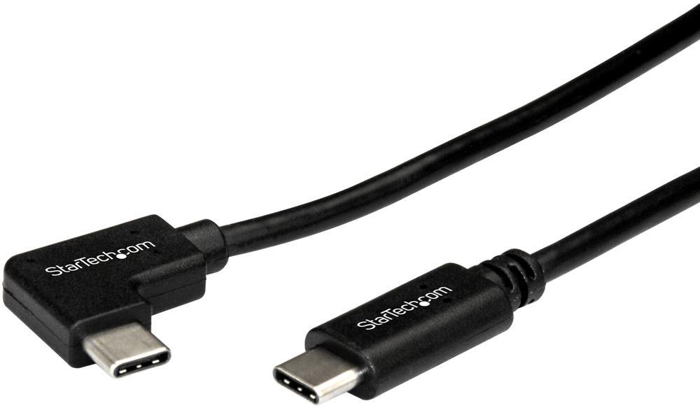 Câble USB-C mâle à USB 2.0 mâle angle droit StarTech, 1m, noir